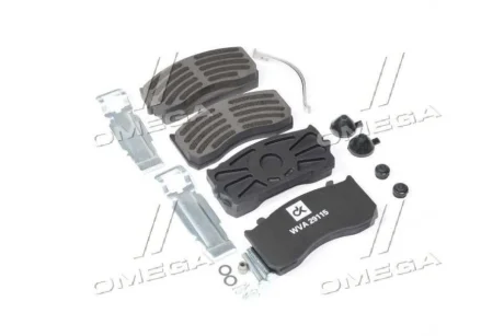 Колодка гальмівна дискова (комплект на вісь) (з притиральним шаром) <ДК> Дорожня карта DK 29115PRO