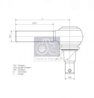 Наконечник поперечной рулевой тяги DT 119011