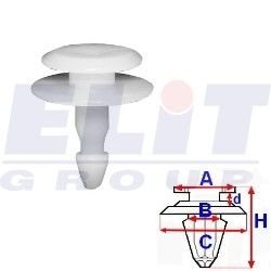 Зажими для бамперів та решiток ELIT C60477