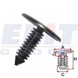 Зажим бампера ELIT R B22003