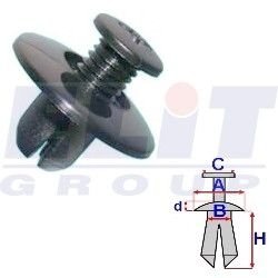 Зажим бампера ELIT R B22045