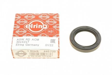 Сальник к/вала передній 30*42*7 ELRING 440.720
