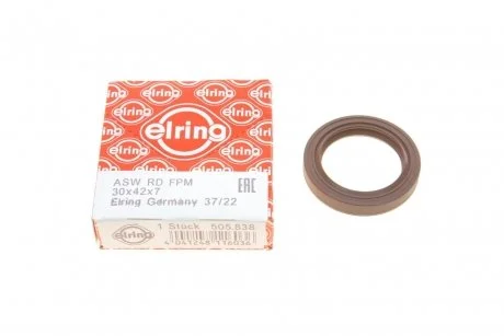 Фото сальник р/вала 30*42*7 Doblo, RENAULT Kangoo, Logan, OPEL Vectra, Astra H 1,9D ELRING 505.838 Сальник р/вала 30*42*7 Doblo, RENAULT Kangoo, Logan, OPEL Vectra, Astra H 1,9D ELRING 505.838