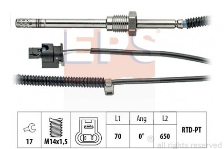 Датчик температури ВГ W204, W211, SPRINTER 3,5-t EPS 1220069