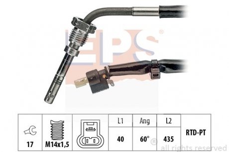 Датчик температури випускнх газів MB E (W212,S212)/Sprinter 09-/Vito (W447) 14- EPS 1220084