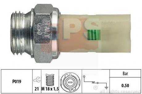 Датчик тиску мастила R21,25,Espace,Clio,Laguna I,Safrane,Volvo 440-480,S40,V40 EPS 1800075