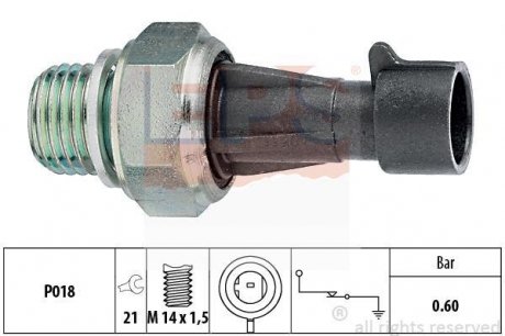 Датчик тиску мастила Iveco Daily I/II,Fiat Ducato 2,3JTD 02-, 2.3/3.0 Multijet 06- EPS 1800129 (фото 1)