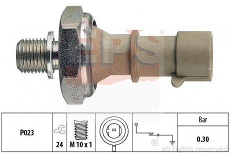 Датчик тиску мастила Astra G/H 1,6 04-, (сірий) (0,3bar) EPS 1800162