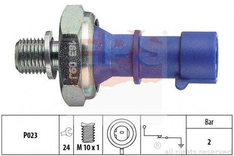 Датчик тиску мастила Astra H 1,6 04-, (синій) (2bar) EPS 1800163 (фото 1)