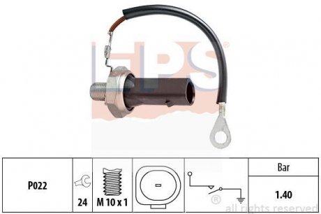 Датчик тиску мастила A4/A6 2,4/3,2FSI 04-. (з проводком) EPS 1800167