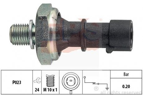 Датчик тиску мастила Astra H 1,7 04-, Meriva 1,7DTI/CDTI 06-, Vectra C 3,0CDTI 05-. EPS 1800170