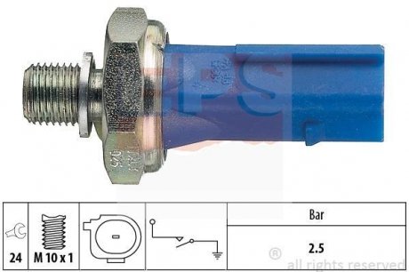 Датчик тиску мастила AUDI A4 1.8FSI 12-,Skoda,Golf,Passat EPS 1800192 (фото 1)