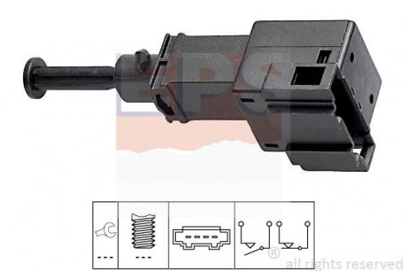 Вмикач світла &quot;STOP&quot; Lupo, Polo, Golf/Bora AUDI SKODA EPS 1810151 (фото 1)