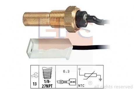 Датчик температури води Rover 200/400,25,45,600,Freelander EPS 1830250