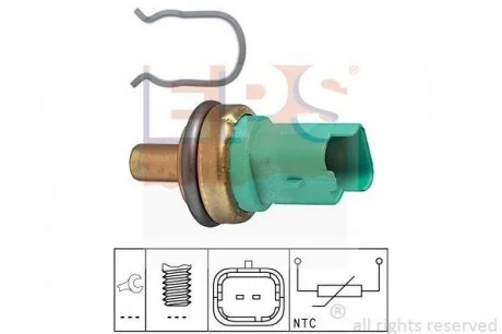 Фото датчик температури води FIAT,FORD EPS 1830292 Датчик температури води FIAT,FORD EPS 1830292