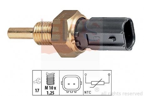 Датчик температури води Accord 03-, Civic 00-, CR-V 02-, FR-V 05-, Jazz -02. EPS 1830299