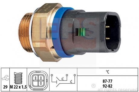 Темпер-й датчик вентилятора Renault Laguna/Safrane EPS 1850647