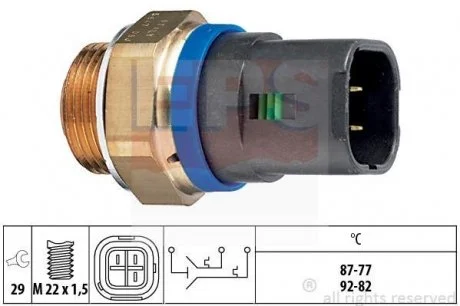Темпер-й датчик вентилятора Renault Laguna/Safrane EPS 1850647