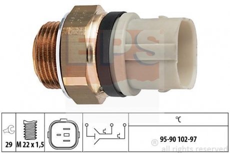 Включатель вентил. (3 wt.) [95°/84°-102°/98°C] Golf/Vento/PO EPS 1850652