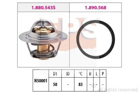 Фото термостат (Made in Italy!) Kangoo 1.4 98- EPS 1880543 Термостат (Made in Italy!) Kangoo 1.4 98- EPS 1880543