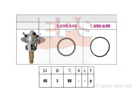 Фото термостат (Made in Italy!) t-90C W204,W203,W211 EPS 1880609 Термостат (Made in Italy!) t-90C W204,W203,W211 EPS 1880609