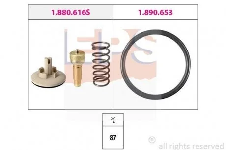 Фото термостат (Made in Italy!) (вставка+прокладка!) Golf,Passat,Touran,Seat,Skoda Octavia,Fabia EPS 1880616 Термостат (Made in Italy!) (вставка+прокладка!) Golf,Passat,Touran,Seat,Skoda Octavia,Fabia EPS 1880616
