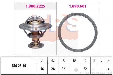 Термостат Mitsubishi ASX/Lancer/Outlander/PSA C-crosser/4007 2.0/2.4 2008- EPS 1880728