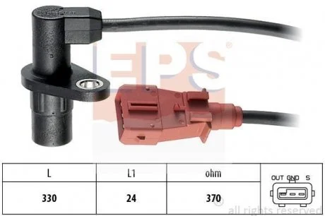 Датчик обертів двигуна Partner,106-405,Citroen Berlingo,Xsara 1.0/1.6 EPS 1.953.127