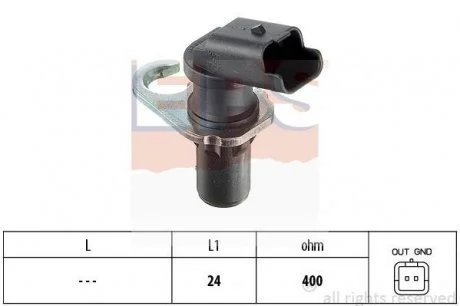 Датчик вращения коленвала (2 контакта) Fiat Scudo Peugeot Expert 2.0/2.2HDI 00- EPS 1953258