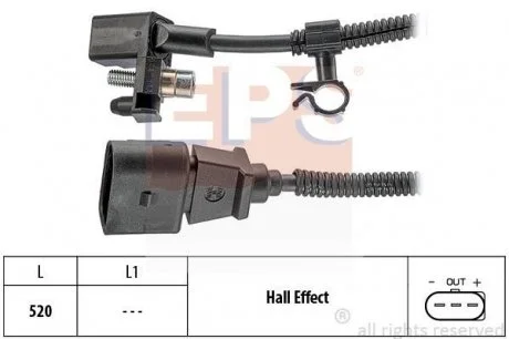 Датчик оборотов коленвала EPS 1953445
