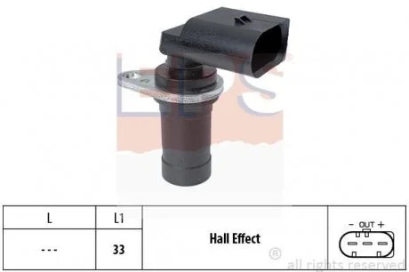 Датчик обертів двигуна E36/E39/E46/E53/E60 EPS 1953472