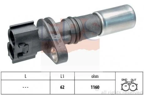 Датчик положения к/вала Toyota Yaris 1.3 16V 03- EPS 1953478
