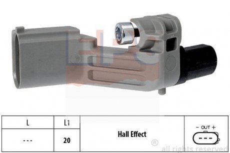 Датчик положения коленвала (3 контакта) VAG 1.2-3.0 03-15 EPS 1953598