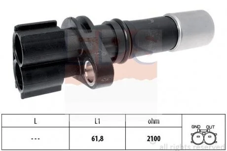 Датчик положения к/вала Toyota Avensis 2.0 09- EPS 1953633