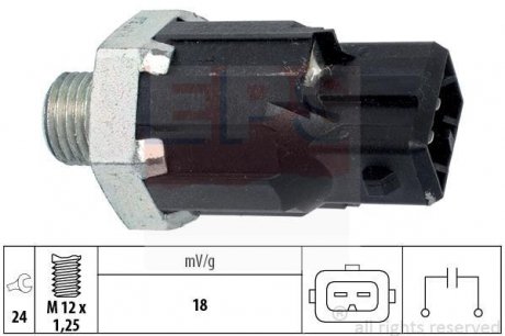 Датчик детонації Duster, Logan, NISSAN Kubistar 1.5dCi. EPS 1957224 (фото 1)