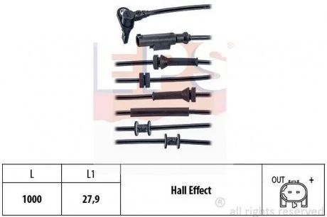 Фото датчик ABS передн. Panda 1,1-1,4 03- EPS 1.960.020 Датчик ABS передн. Panda 1,1-1,4 03- EPS 1.960.020