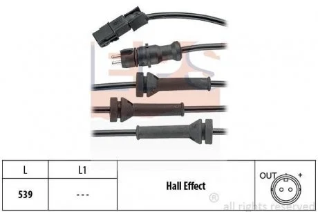 Датчик ABS передн.Megane,Scenic EPS 1.960.054