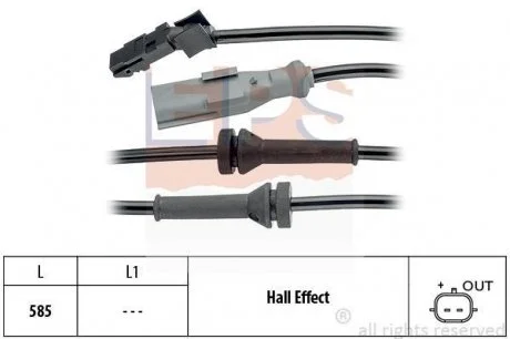 Фото датчик ABS задн. лев Kangoo 08- EPS 1960144 Датчик ABS задн. лев Kangoo 08- EPS 1960144