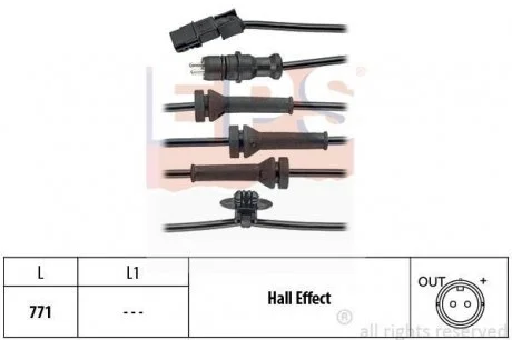 Фото датчик ABS передний Renault Megane, Scenic 1.4-2.0 02- EPS 1.960.156 Датчик ABS передний Renault Megane, Scenic 1.4-2.0 02- EPS 1.960.156