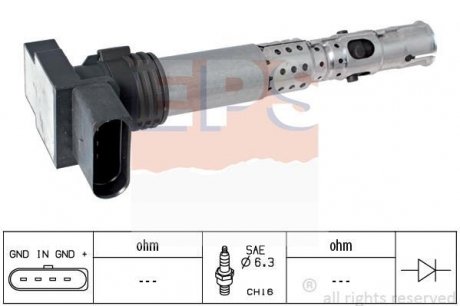 Катушка зажигания (12V / 4 контакта) VAG Ibiza Fabia Polo 1.2i 01- EPS 1970431 (фото 1)