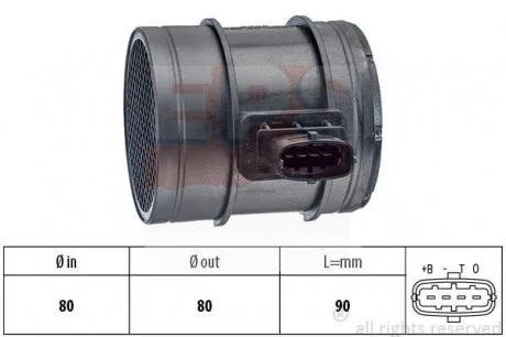 Витратомір повітря Jumper,Fiat Ducato,Iveco Daily IV,Alfa Romeo 159/166 1.9/3.0HDI EPS 1991293