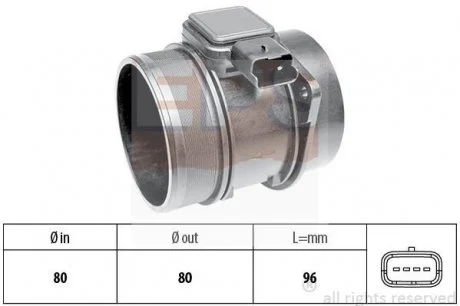Витратомір повітря Peugeot 407, Citroen C5, Ford Focus 2.0Di 99- EPS 1991303