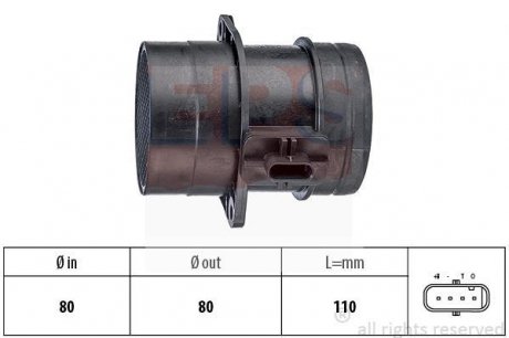 Витратомір повітря VW 2,0TDI 05-,Audi,Skoda EPS 1991446