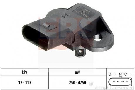 Датчик тиску і температури AUDI, SEAT, SKODA. EPS 1993072 (фото 1)