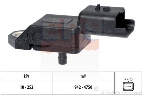 Датчик вакуума Citroen C1 1.4 Hdi 05-, C8 2.0 Hdi 02-, Peugeot 607 2.2 Hdi 00- EPS 1993113