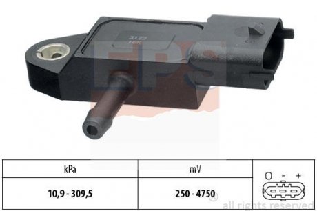 Датчик тиску впуск.колектор C-Max,Focus II,galaxy,Mondeo IV,Transit Connect 1.8TDCi 02- EPS 1.993.144 (фото 1)