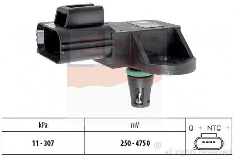 Датчик тиску наддуву Jumper 2,2HDI 06-, FORD Transit, EPS 1993205
