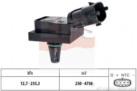 Датчик тиску RENAULT 1,5-2,5dCi: Megane, Master 00- EPS 1993246