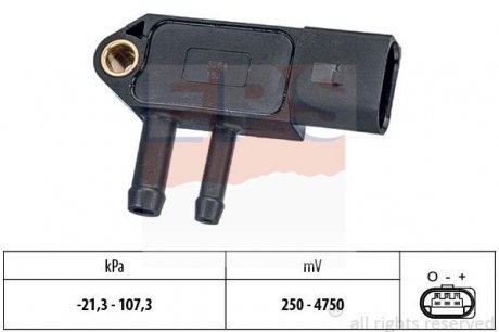 Датчик тиску вихлопних газів T5, Passat, Tiguan, Crafter, 1,4-2,0TDI EPS 1.993.266