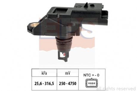 Датчик тиску C3/C4/C4 Picasso 1,2THP 14-, PEUGEOT, OPEL EPS 1.993.335